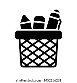 pencil jar glyph flat vector icon