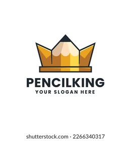Plantilla vectorial de ilustración del logotipo de lápiz