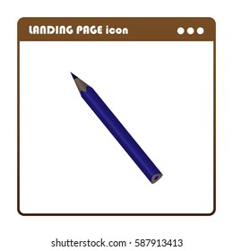 pencil, landing page icon