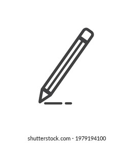 Pencil left a mark, icon.