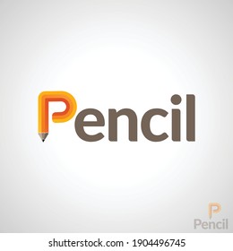 Pencil - Letter P Logo Template