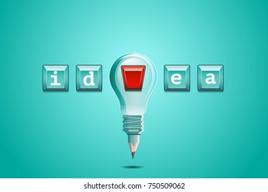 Pencil light bulb with good ideas ideas.