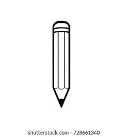 pencil line art icon vector 