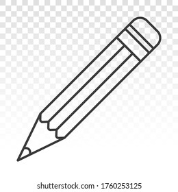 Pencil line art vector icon for apps or websites