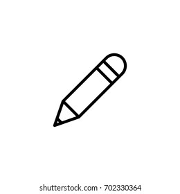 pencil line black icon