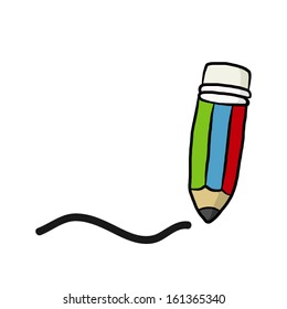pencil and line / cartoon vector and illustration, isolated on white background.