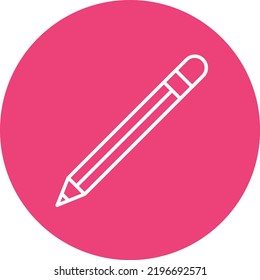 Imagen vectorial de icono de círculo de línea de lápiz. También se puede usar para aplicaciones web, aplicaciones móviles y medios impresos.