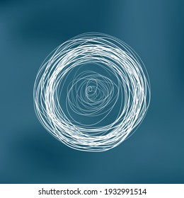 Pencil line drawn circle bubble , vector  background  