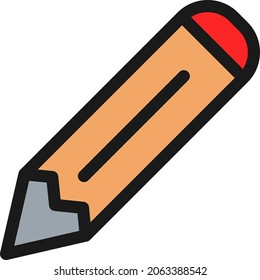 Diseño de iconos de vectores de línea de lápiz
