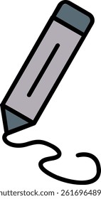 Pencil Line Filled Vector Icon Design