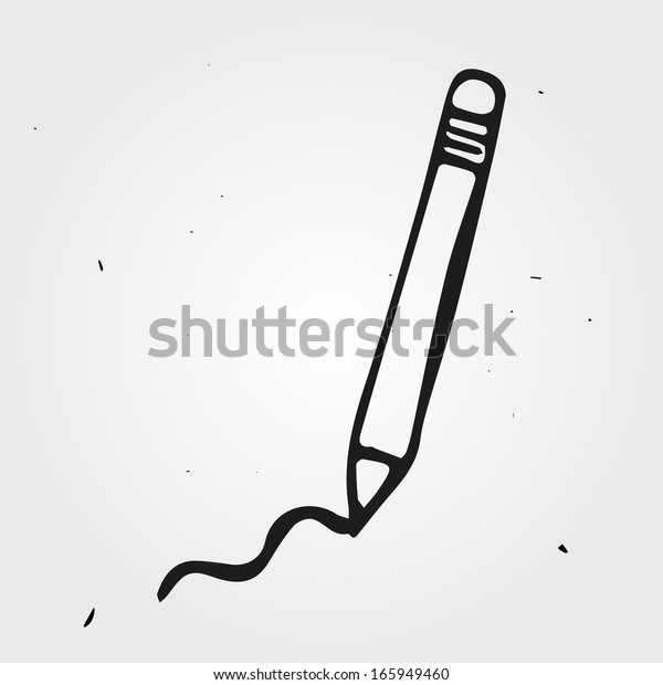 Pencil Line Hand Drawn Sketch Stock Vector (Royalty Free) 165949460 ...