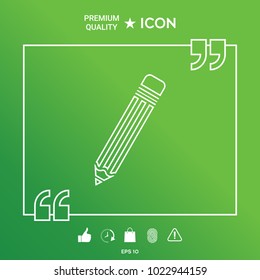 Pencil - line icon