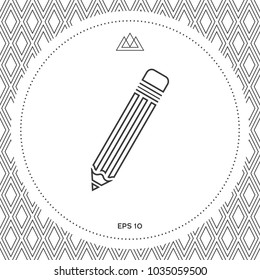Pencil - line icon