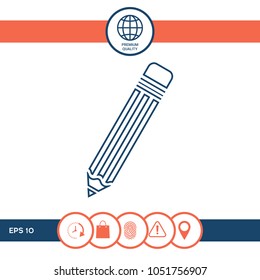 Pencil - line icon