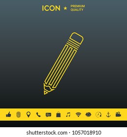 Pencil - line icon