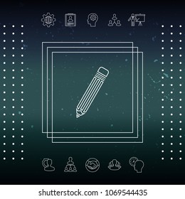 Pencil - line icon