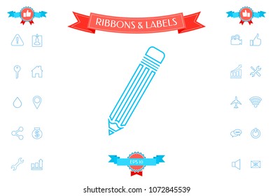 Pencil - line icon