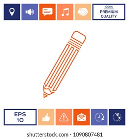 Pencil - line icon