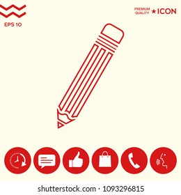 Pencil - line icon