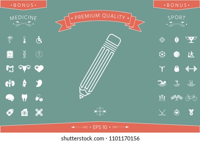 Pencil - line icon