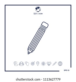 Pencil - line icon