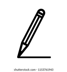 Pencil with line icon