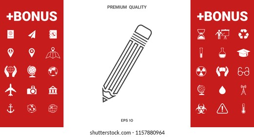Pencil - line icon