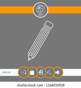 Pencil - line icon