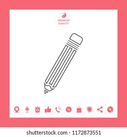 Pencil - line icon