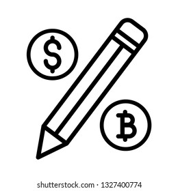 pencil line icon