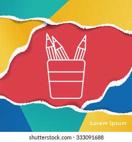 pencil line icon