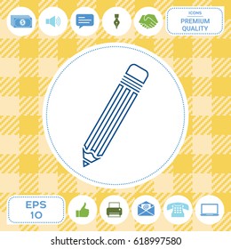Pencil - line icon