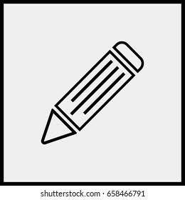 Pencil line icon.