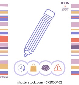 Pencil - line icon