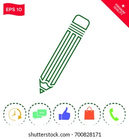 Pencil - line icon