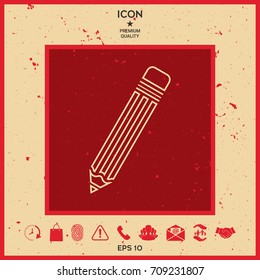 Pencil - line icon