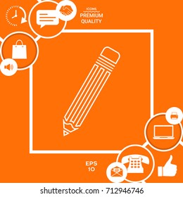 Pencil - line icon