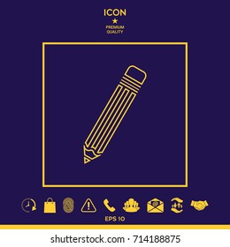 Pencil - line icon