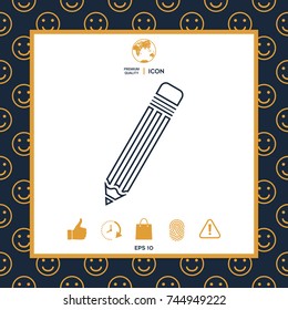 Pencil - line icon