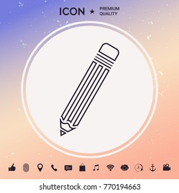 Pencil - line icon