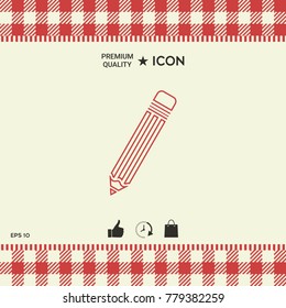 Pencil - line icon