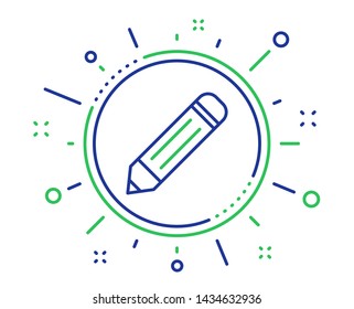 Pencil line icon. Edit sign. Drawing or Writing equipment symbol. Quality design elements. Technology pencil button. Editable stroke. Vector