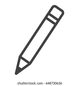 Pencil line icon, Education and school, vector graphics, a linear pattern on a white background, eps 10.
