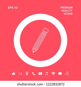 Pencil - line icon. Graphic elements for your design