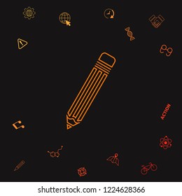 Pencil - line icon. Graphic elements for your design