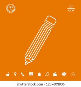 Pencil - line icon. Graphic elements for your design