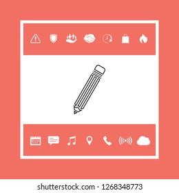 Pencil - line icon. Graphic elements for your design