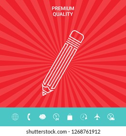 Pencil - line icon. Graphic elements for your design