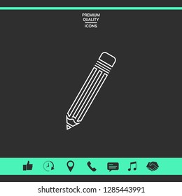 Pencil - line icon. Graphic elements for your design