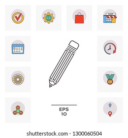 Pencil - line icon. Graphic elements for your design